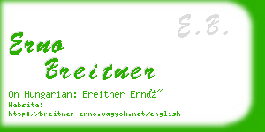 erno breitner business card